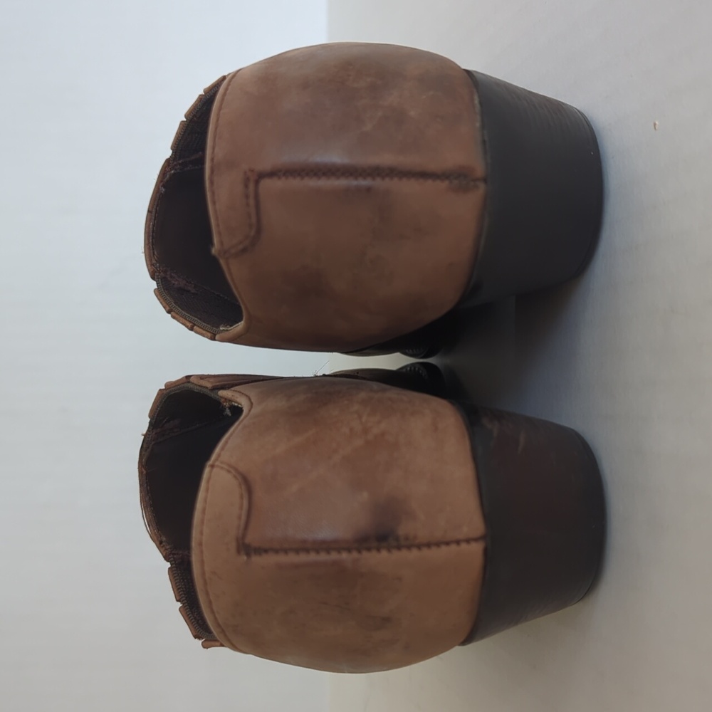 Vintage Maine Woods Dude Leather Tooling Cowgirl Western Ankle Shooties 9M Brown - Picture 11 of 16
